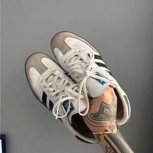 Adidas Men's White and Tan Sneakers